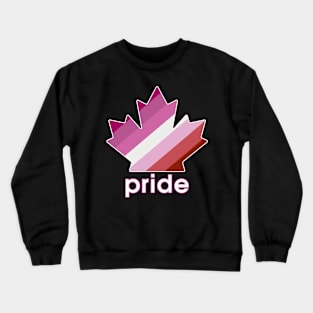 Lesbian Pride Maple Leaf Crewneck Sweatshirt